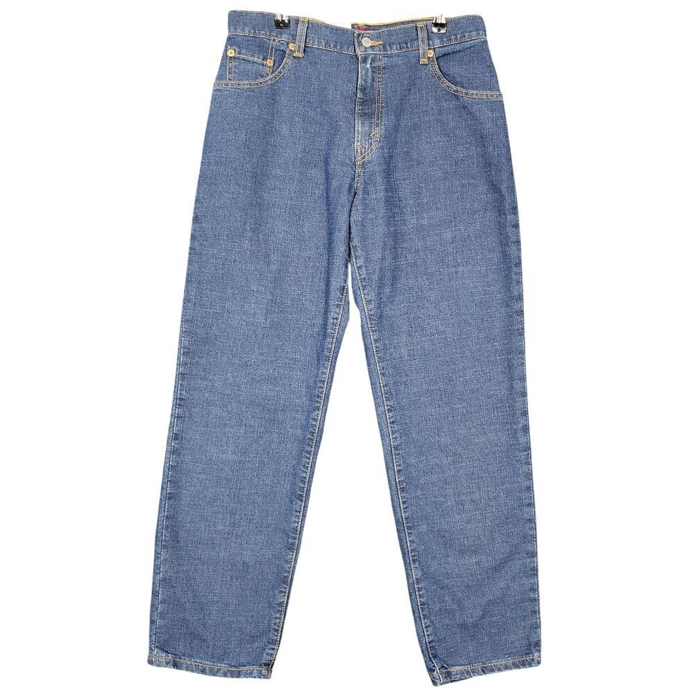 NWT LEVI 550 Classic Relaxed Fit Tapered Leg Denim Blue Jeans SIZE 10 SHORT